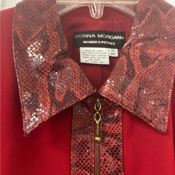 Donna Morgan Red Pencil Skirt Knee-Length Work - Picture 4 of 6